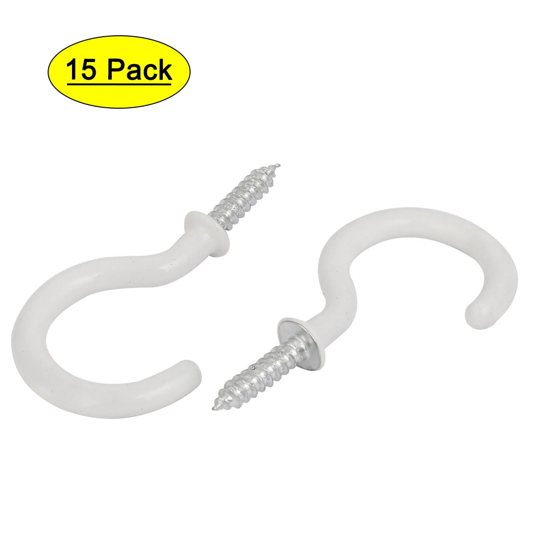 4 X SAFETY CUP HOOKS WHITE 32mm 4 X SAFETY CUP HOOKS WHITE 32mm