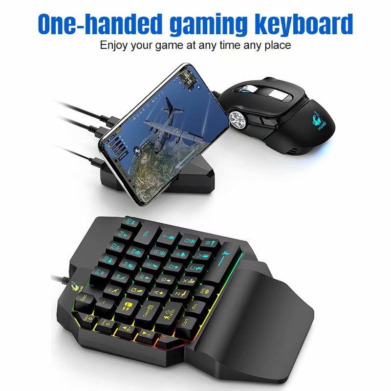 39Key OneHanded Keyboard LeftHand Gaming Keyboard RGB Backlight with