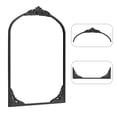 thumbnail image 4 of 26"x38" Iron Arch Wall Mirror Vintage Fireplace Mirror Black, 4 of 5