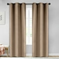 thumbnail image 6 of Superior Jaxon Blackout Curtains Set of 2, Grommet Header Curtain Panel Pair, 42"W x 84"L, Tan, 6 of 6