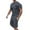 Gray, variant on Miqool Mens Short Sets 2 Piece Vacation Beach Outfits Summer Casual Short Sleeve Crew-Neck T Shirts and Shorts Tracksuit Sets with Pockets