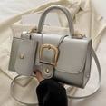 thumbnail image 2 of Women's Flap PU Leather Crossbody Bag Elegant Top Handle Square Handbag Candy Color Shoulder Bag with Small Purse for Daily Use and Commuter, 2 of 10