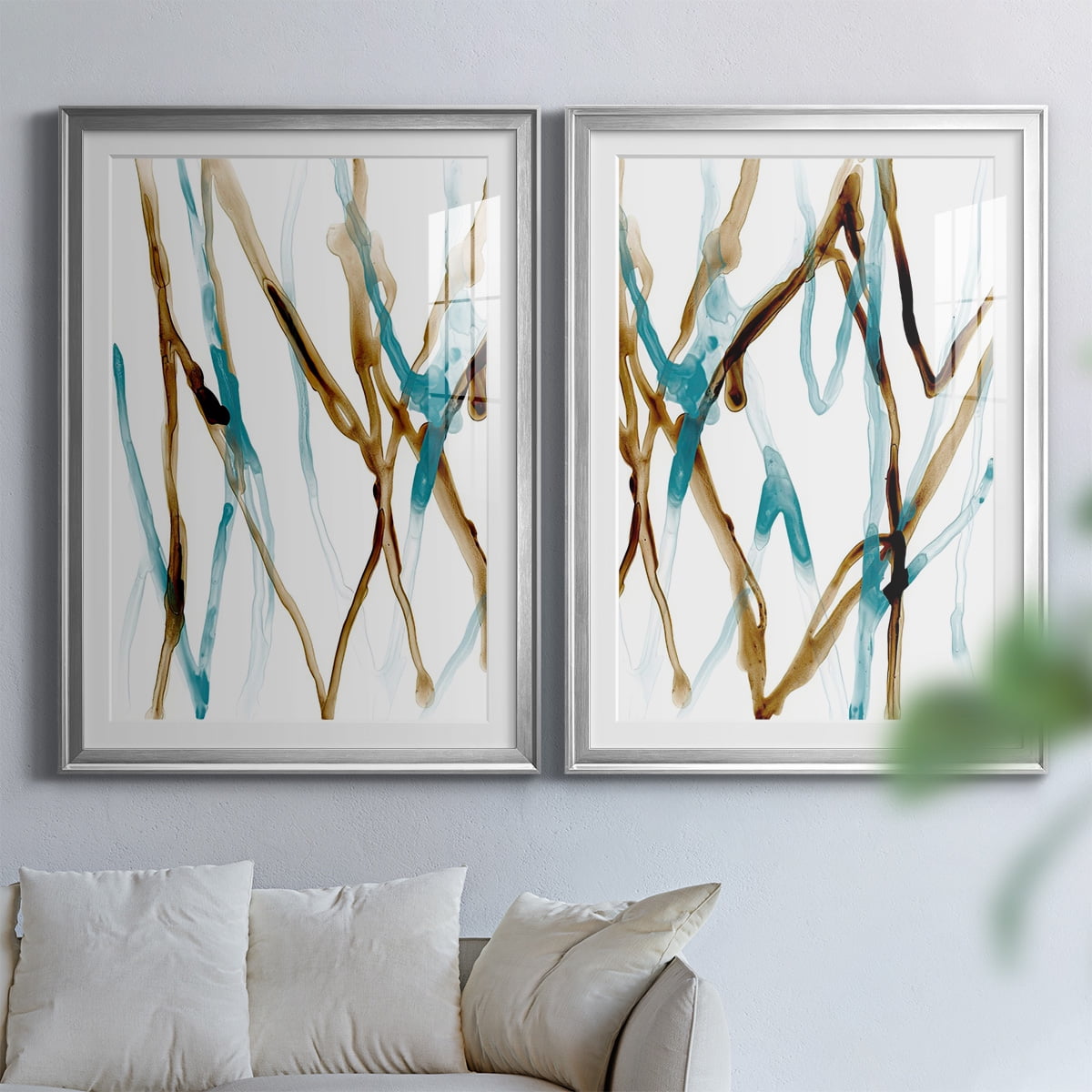 Wexford Home Runnel XVII Premium Framed Print, 22.5" x 30.5" - Ready to Hang, Silver (Set of 2)