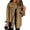 Light Brown, variant on Women's Denim Jackets Long Sleeve Button Down Casual Frayed Hem Shacket Jean Jacket