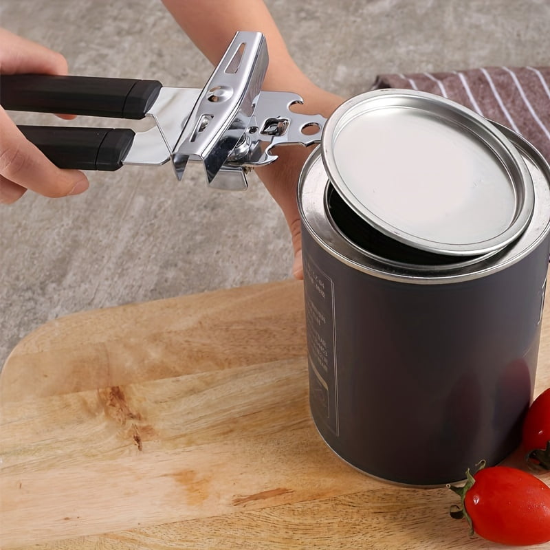 2pcs Stainless Steel Can Opener, 3-in-1 Multi-Function Manual Can Opener, Home Kitchen Can Opener, Safe Labor-Saving Multi-Purpose Bottle Opener