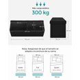 thumbnail image 2 of Banco de almacenamiento plegable carga 300 kg 120 L 110 x 38 x 38 cm Negro, 2 of 7