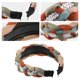 thumbnail image 3 of Unique Bargains - Diadema con nudo de tul con perlas ostentosas para mujer, color verde y naranja, 1,18 pulgadas de ancho, 1 pieza, 3 of 7