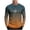 Yellow, variant on UVEASISHA Men's Long Sleeve T-Shirts Gradient Trendy ECG Print Graphic Tees Cotton Blend Casual Tshirts Hip Hop Streetwear Tops Black L
