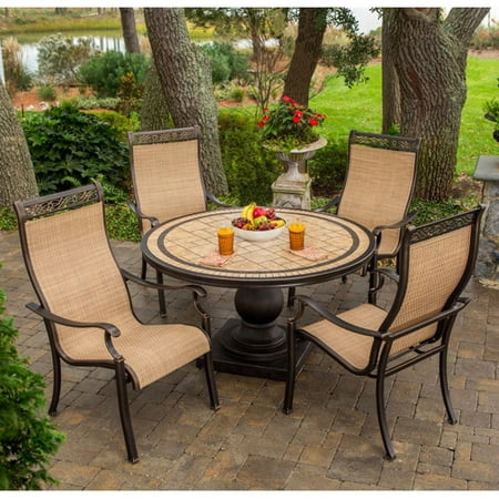 - Hanover Monaco Aluminum Dining Set - Seats 4