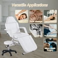 thumbnail image 7 of IVV Esthetician Salon Bed with Hydraulic Stool, Professional Massage Tattoo Table Salon Spa Equipment with Adjustable Basket and Footrest, Multi-Purpose 3-Section Facial Beauty Bed w/ 2 Trays, White, 7 of 7