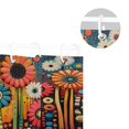 thumbnail image 5 of Yayeee Shower Curtain with Hooks 72"x72" Waterproof Fabric Bathroom Hanging Decor, Red Colorful Flowers with Dots, 5 of 5