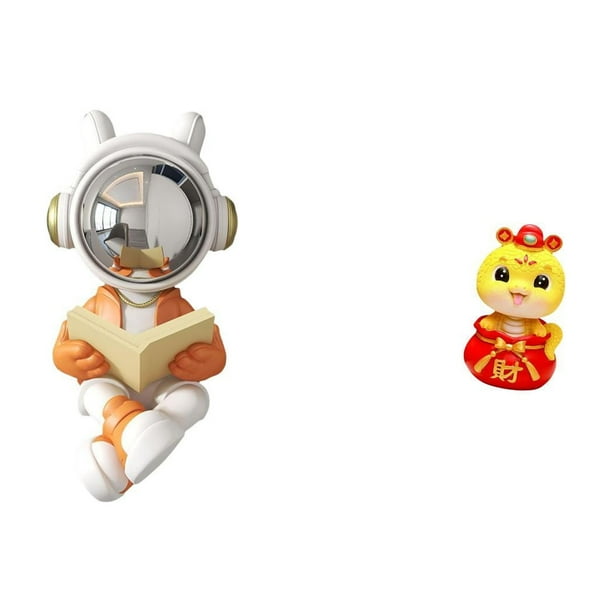 Figura Decorativa De Astronauta Para Decorar Pasteles, Chimenea O Mesa. Estatua De Serpiente Para El Año Nuevo Chino 2025. Artesanía Feng Shui Para Sala De Estar U Oficina.