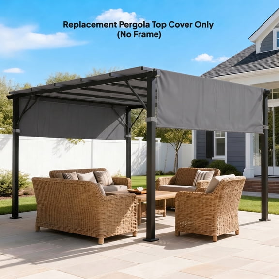 Outsunny 2 PCS Pergola Shade Cover, UV Protection Pergola Canopy Replacement, for 10 x 10ft Pergola