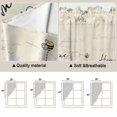 thumbnail image 5 of Swag Valance Curtains for Windows, White Daisy Light Filtering Kitchen Curtains, Spring Floral Elegant Pastoral Bees Watercolor Window Treatment Valances for Living Room, 36x45 - 2 PCS, 5 of 9