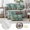 thumbnail image 6 of Daisy Flower Outdoor Waterproof Pillow Covers, Vintage Floral Oil Painting Modern Wood Decorative Square Throw Pillowcase Sofa Cushion Sham for Patio/Couch/Chair, 18"x18" 2 Pack, 6 of 8