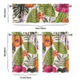 thumbnail image 6 of Botanical Paradise Hawaiian Kitchen Curtains Set 27.5x36in Polyester Valance and Tiers, Floral Leaves Window Curtains for Summer Home Kitchen Decor, 6 of 6