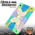 thumbnail image 6 of Compatible with Samsung Galaxy Tab A7 Lite 8.7 inch, Case for Kids, Cute Butterfly Wings Kickstand Shockproof Heavy Duty Rugged Cover with Shoulder Strap for Tab SM-T225/T220 - ,Rainbow Green, 6 of 6