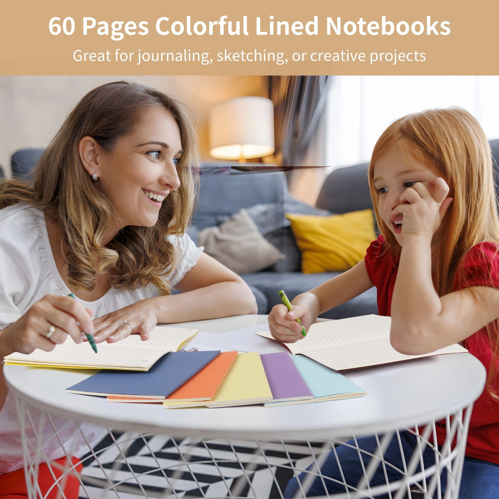 30 PCS Colorful A5 Notebooks, 60 Pages Lined Notebooks, Blank Books for Students with Soft Kraft Covers, Empty Notebooks for Writing Journals, Drawing, Sketching, Creative Projects, 5.5 x 8.3 Inches