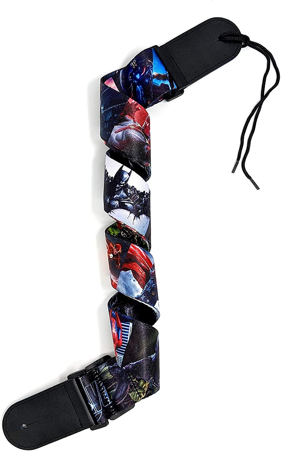 Marvel and DC Comics Superheroes Guitar Strap | Polyester with genuine leather