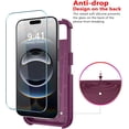 thumbnail image 7 of Diverbox Phone Case for iphone 16E 17E with Screen Protector, Heavy Duty Protection Shockproof DropProof Cover Compatible with MagSafe - Purple, 7 of 7