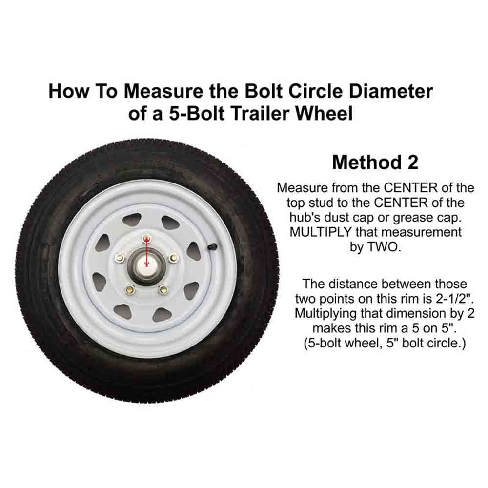 Trailer Hub Kit - 5 Bolt on 4-1/2 Inch Circle - 1-1/16 inch I.D. Bearings