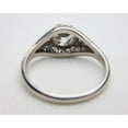thumbnail image 5 of Women's Solitaire Engagement Ring, Bezel Set Split Shank Art Deco Ring, Vintage Proposal Anniversary Ring, Milgrain Party Wear Wedding Ring, 2 Ct Simulated Round Cut Diamond, 14K White Gold Plated, 5 of 5