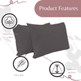 thumbnail image 2 of Superity Linen Pillow Cases Standard Size - Open Enclosure - 2 Pack - 100% Soft and Comfortable Premium Cotton - Dark Grey, 2 of 7