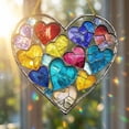 thumbnail image 6 of Acrylic Suncatcher Window Hanging Colorful Hearts Valentine Room Decor Housewarming Gift D, 6 of 7