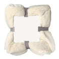 thumbnail image 1 of Manta cálida de felpa de 2 capas, franela súper suave, imitación de cachemira, cama, sofá, manta, blanco Eigraketly LF000018-06B, 1 of 7