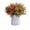 Red, variant on 5 Bundles Fall Artificial Flowers for Outdoor UV Resistant,Faux Flowers Decoration Long Stem,Plastic Garden Greenery Shrubs Plants with Vase,for Home Wedding Party Decor