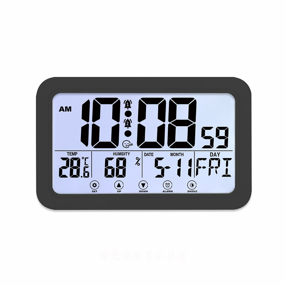 Reloj De Pared Digital Tiempo Calendario Temperatura Reloj Despertador Electrico Nos Sunnimix Reloj de pared LED digital Walmart en linea