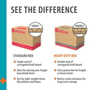 Pen+Gear Medium Moving Boxes, 22 in. L x 13 in. W x 15 in. H, Kraft