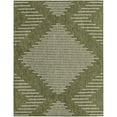 thumbnail image 2 of Unique Loom Outdoor Modern Collection Area Rug - Tambor (7' 10" x 10' Rectangle Green/Ivory), 2 of 6