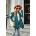 thumbnail image 4 of Anbech Solid Color Women's Cardigan Open Front Shirt with Pockets Long Sleeve Button Design Outwear, 4 of 8
