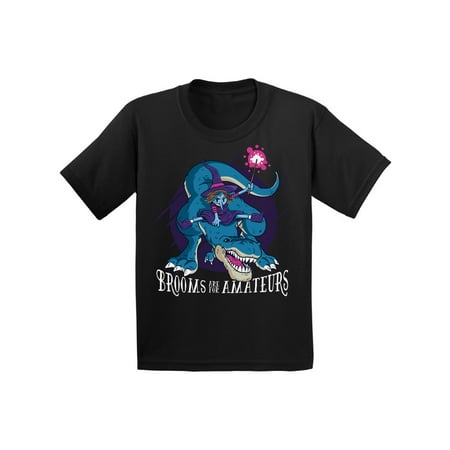 

Awkward Styles Halloween T-Shirt Witch on Dinosaur Toddler Shirt