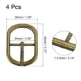 thumbnail image 2 of Uxcell 4Pack 0.94" Single Prong Belt Buckle Oval Center Bar Buckles for Leather Craft, Brass, 2 of 7