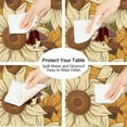 thumbnail image 5 of Fall Sunflower Flower Round Tablecloths with Elastic Edge Fitted Round Table Cloth Wipeable Washable Circle Table Covers for Dinner Patio Party Indoor Outdoor Kitchen Decor (Fit 45-52 in), 5 of 6