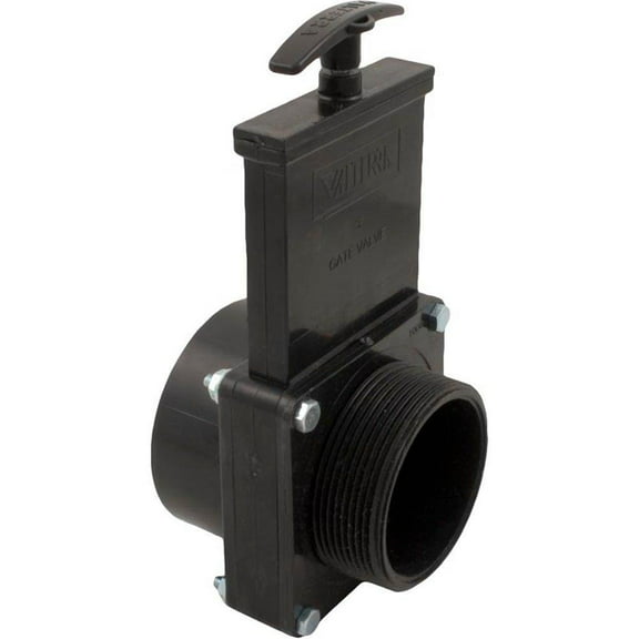 Valterra Gate Valve, 3 pc, Valterra, 3"s x 3"mpt, 30psi, Black 7305