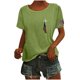 thumbnail image 4 of Tops Cortos para las Mujeres Día de la Independencia Patriótica Impreso Cuello en V, Manga Corta Top Casual para Diario, Fiesta Y Todas las Estaciones, 4 of 5