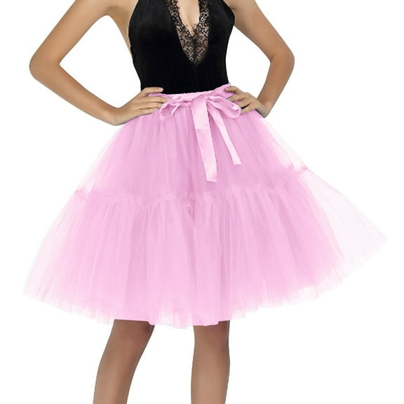 Women's Tulle Skirts Womens Teen Layered Tulle Tutu Skirt 1950s Vintage Tutu for Women and Big Girls Women's Girls Party Favor Dance Tulle Skirts Tulle Tutu Skirts Party Festival Carnival