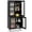 Black, variant on Topbuy 70.5" Tall Kitchen Pantry Cabinet Cupboard w/ 4 Translucent Doors Freestanding Sideboard White