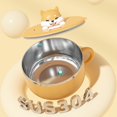 thumbnail image 3 of Yvsxxv 1200ml Ramen Bowl Cute Dog Stainless Steel Instant Noodle Bowl with Lid and Spork Speedy Ramen Cooker Soup Bowls for Home Office Dorm, 3 of 7