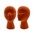 thumbnail image 1 of Soporte exhibición cabeza modelo femenino flocada molde cabeza apoyo disparo DIY YCSM002-Y (naranja) TXW#580081.04, 1 of 10