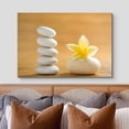 thumbnail image 3 of wall26 - Canvas Prints Wall Art - Zen Stones with Blooming White Plumeria | Modern Wall Decor/Home Decoration Stretched Gallery Canvas Wrap Giclee Print. Ready to Hang - 32" x 48", 3 of 5