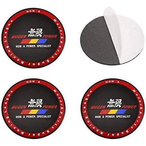 4x Wheel Center Caps 56MM Car Wheel Center Hub Caps Emblem Sticker Decals Cover For Honda Mugen Accord Civic CRV Crosstour H-RV Nsx Pilot Odyssey Crz Car Wheel Center Hub Caps Wheel car wheel