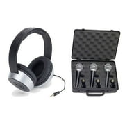 3 Pack Samson R21 Dynamic Microphone and SR550 Closed Back Headphone Bundle