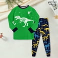 thumbnail image 2 of KPOPLK 2 Piece Toddler Baby Boys Pajamas 2T 3T 4T 5T 6T 7T 8T Fall Dinosaur Printed Pjs Sleepwear Cotton Kids Sets Clothes Green Size 5-6 Years, 2 of 5