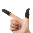 thumbnail image 4 of facefd 2Pcs Game Fingertip Sleeves Sweatproof Breathable Screen Protective Knitting Gloves Kit Portable Gaming Spare Parts Yellow, 4 of 4
