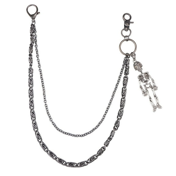 Jesscasday Streetwear Skull Pendant Waist Chain Pants Chain For Men Women Unisex Gothic Outfit Jeans Chain Waist Decoration