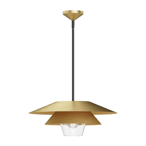 PD475120BGCL-Alora Lighting-Tetsu - 1 Light Pendant-7.5 Inches Tall and 19.5 Inches Wide-Brushed Gold Finish